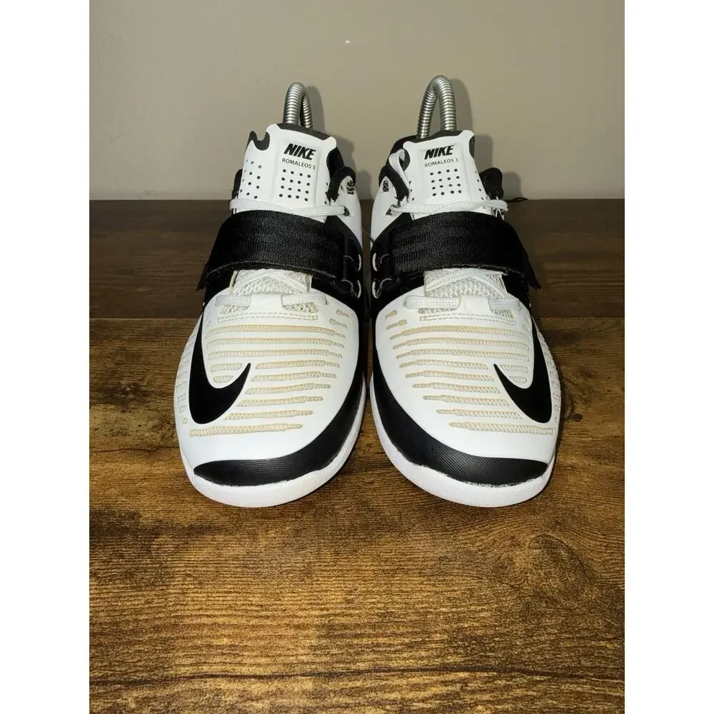 Nike Romaleos 3 White/Black Weightlifting Shoes Sz 6.5 Athletic Gym EUC!